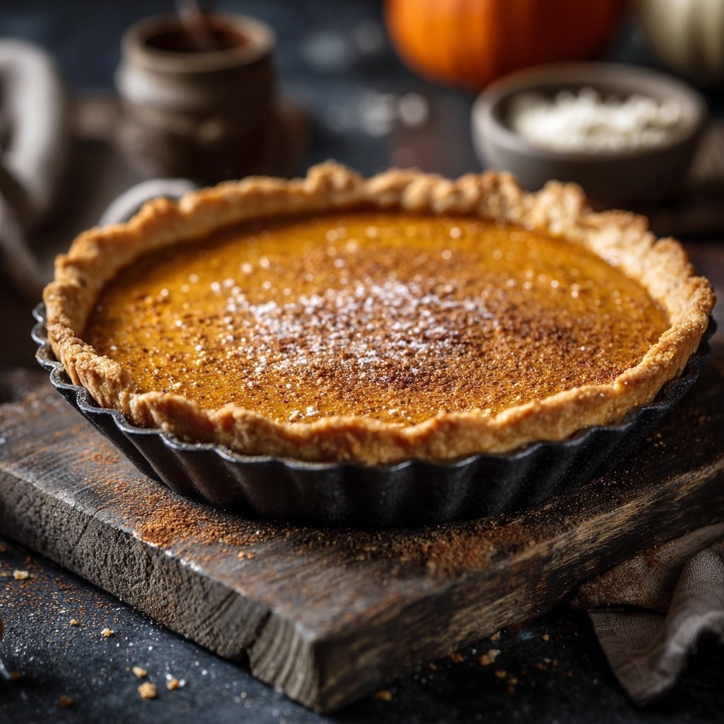 Festive Spiced Pumpkin Pie