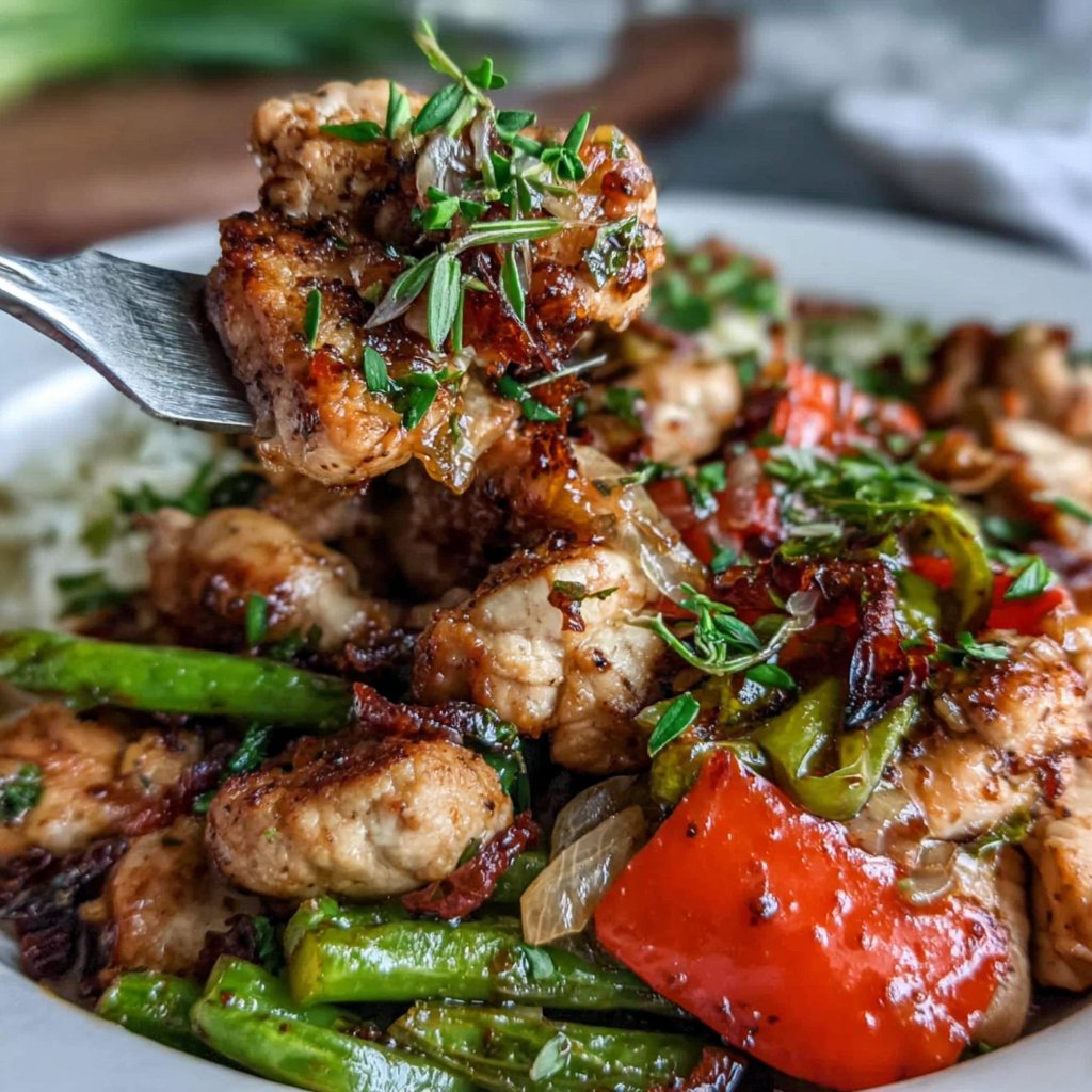 Sautéed Garlic Turkey and Veggies