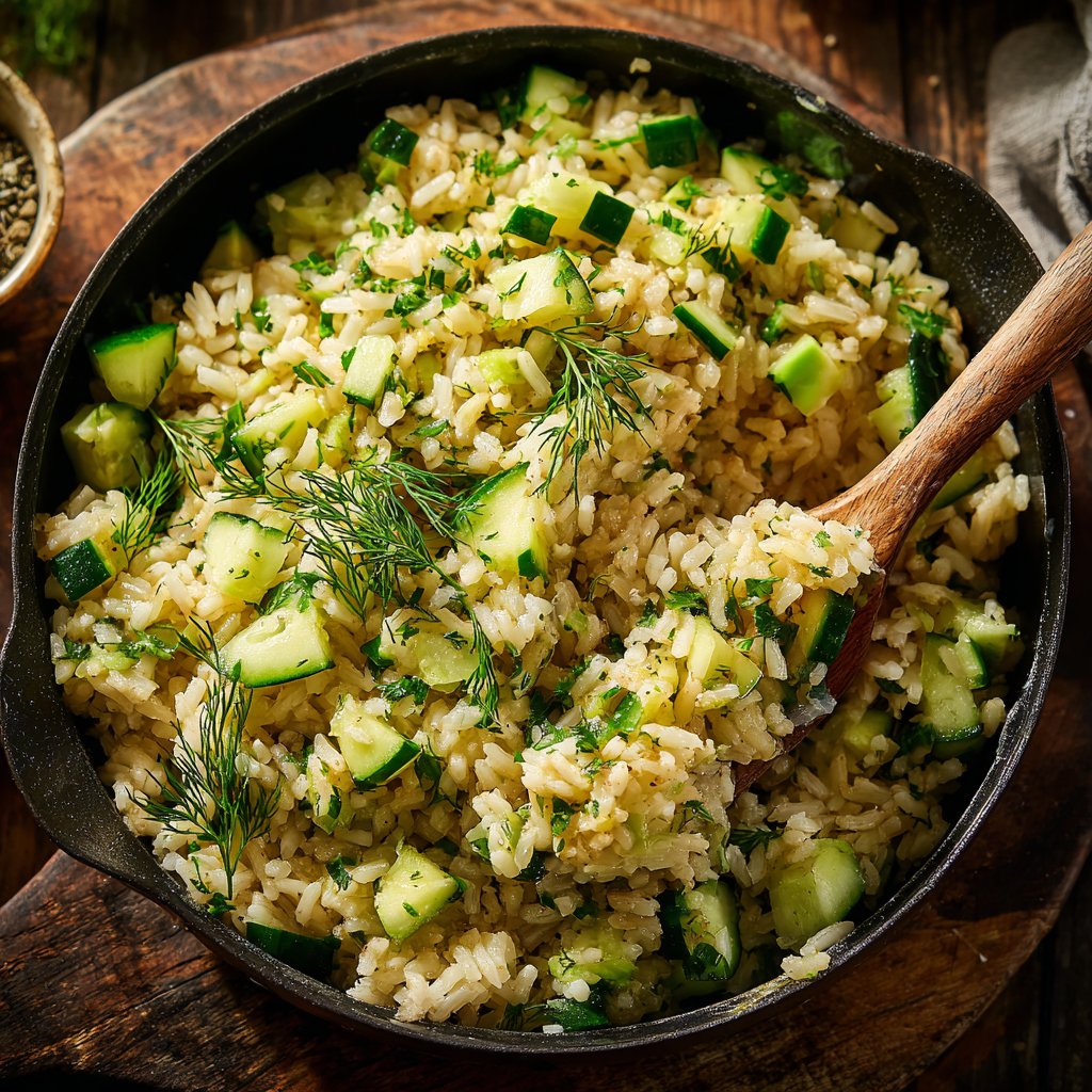 Savory Cucumber and Dill Rice