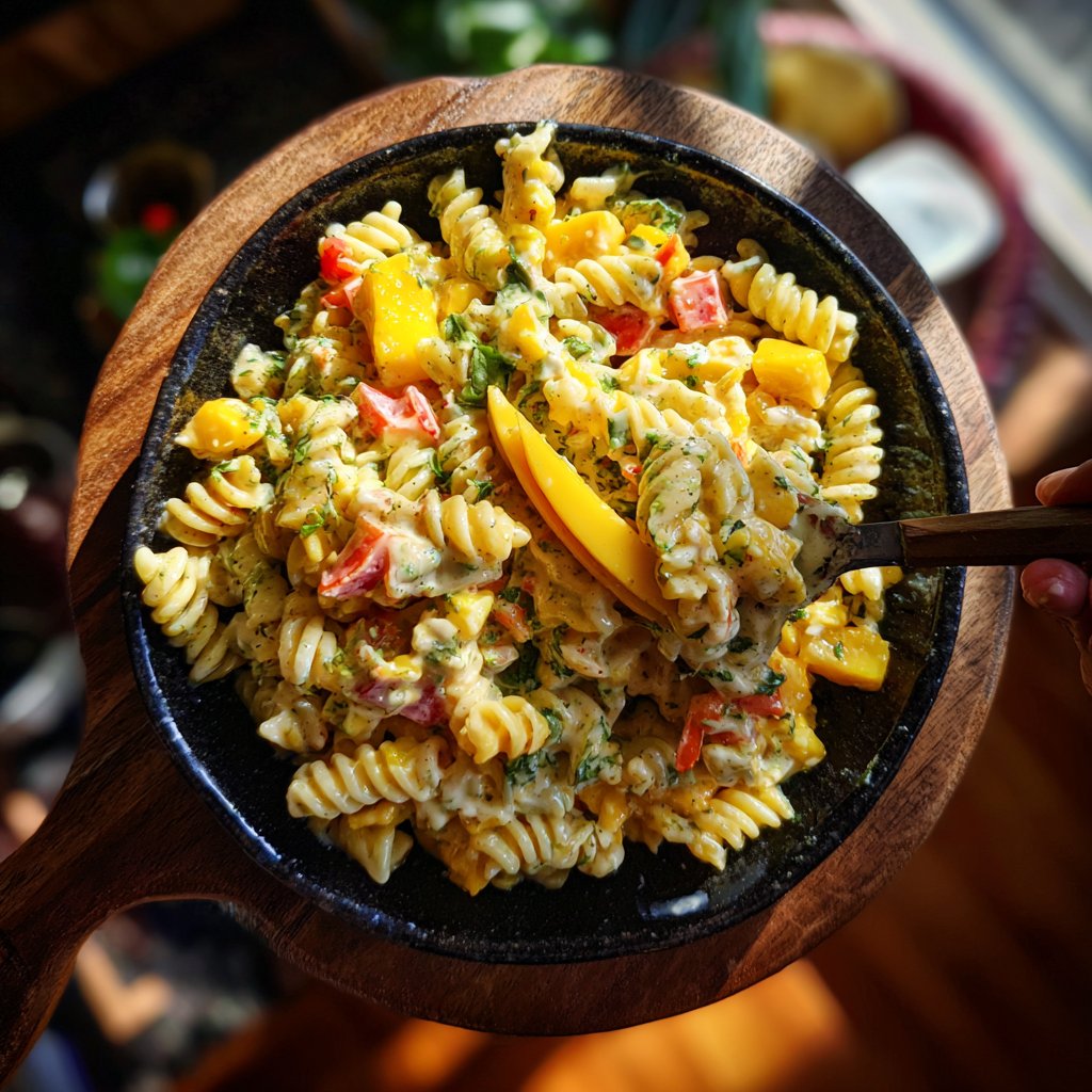 Mango Coconut Pasta Salad
